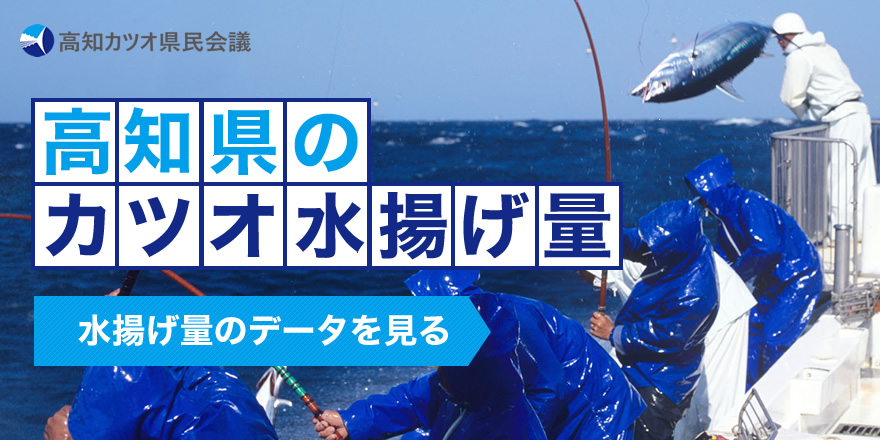 「高知県におけるカツオ水揚げ量」